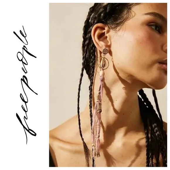 Free People Pink Tassel Earrings - Picture 1 of 8